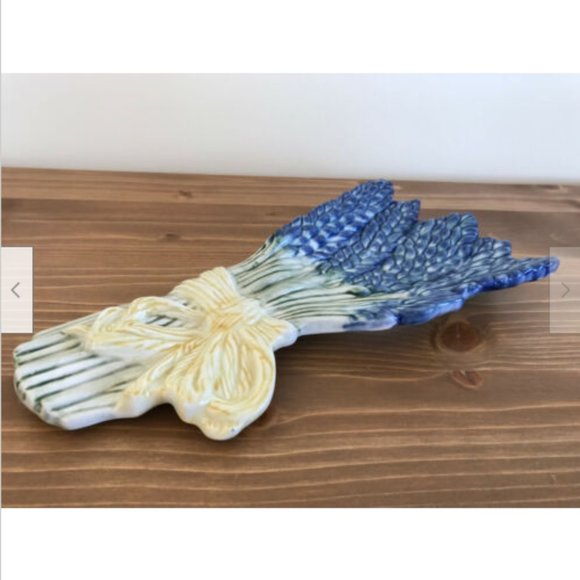 Marjolein Bastin Lavender Flower Bunch 10 1/4" Ceramic Spoon Rest - Picture 3 of 4